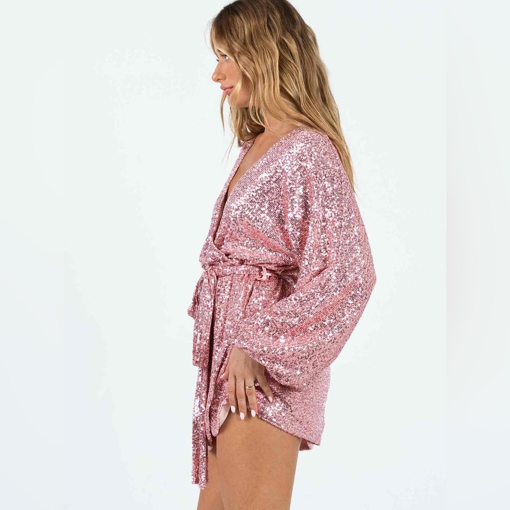 Princess Polly Pink Long sleeve mini dress - Picture 4 of 9